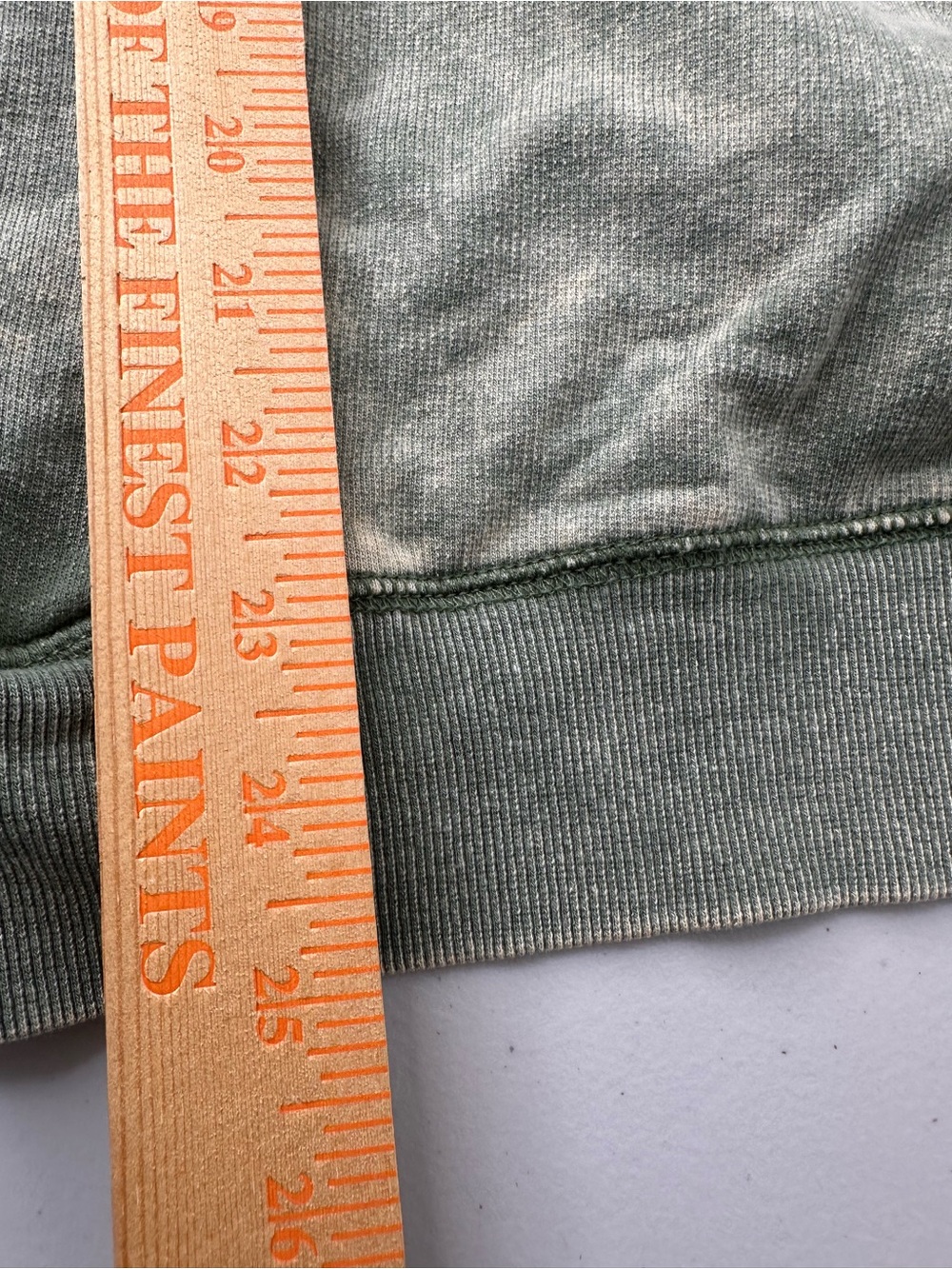 Zenana Mineral Wash Sweatshirt M Olive Green Distressed Raw Seam Pocket - Picture 8 of 9
